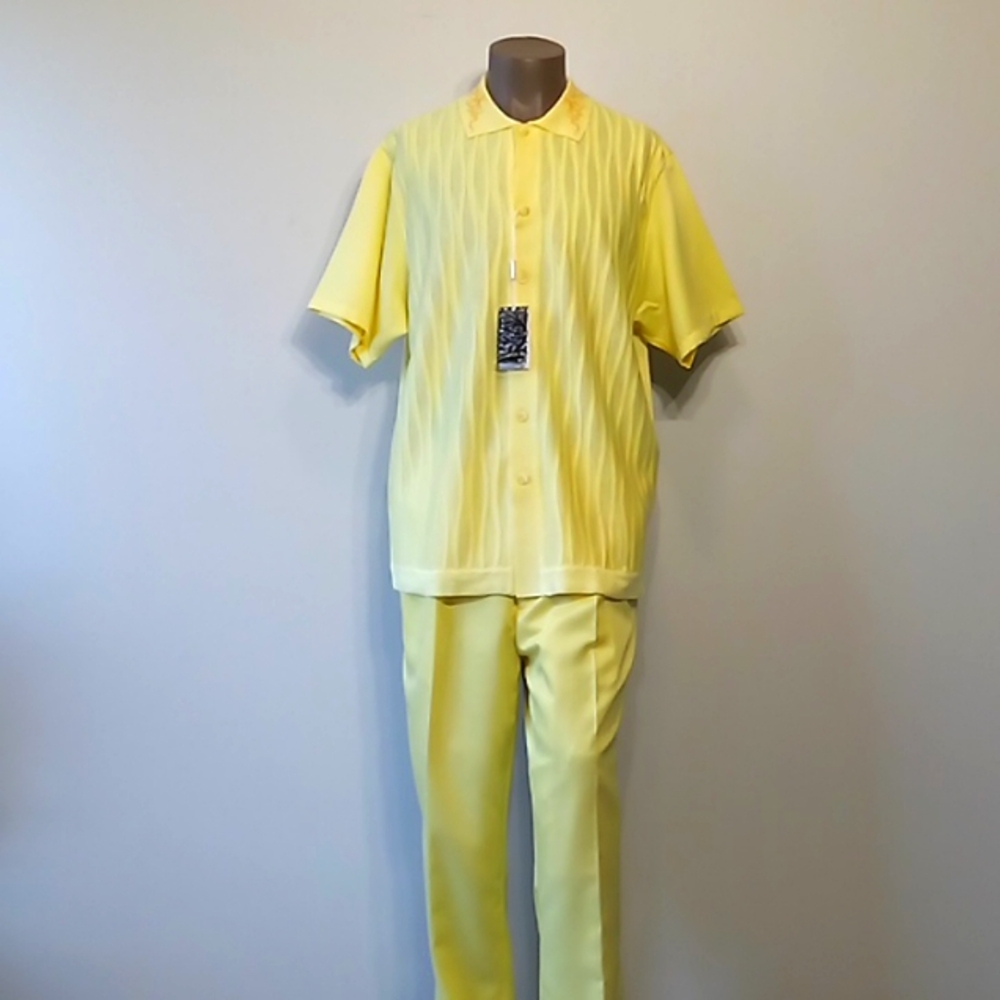 Vintage & Rare 2pc Lemon short sleeves pants set by SilverSilk